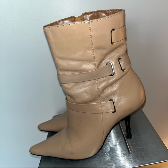Suzana Santos tan leather heeled boots size 6.5 - Picture 15 of 16